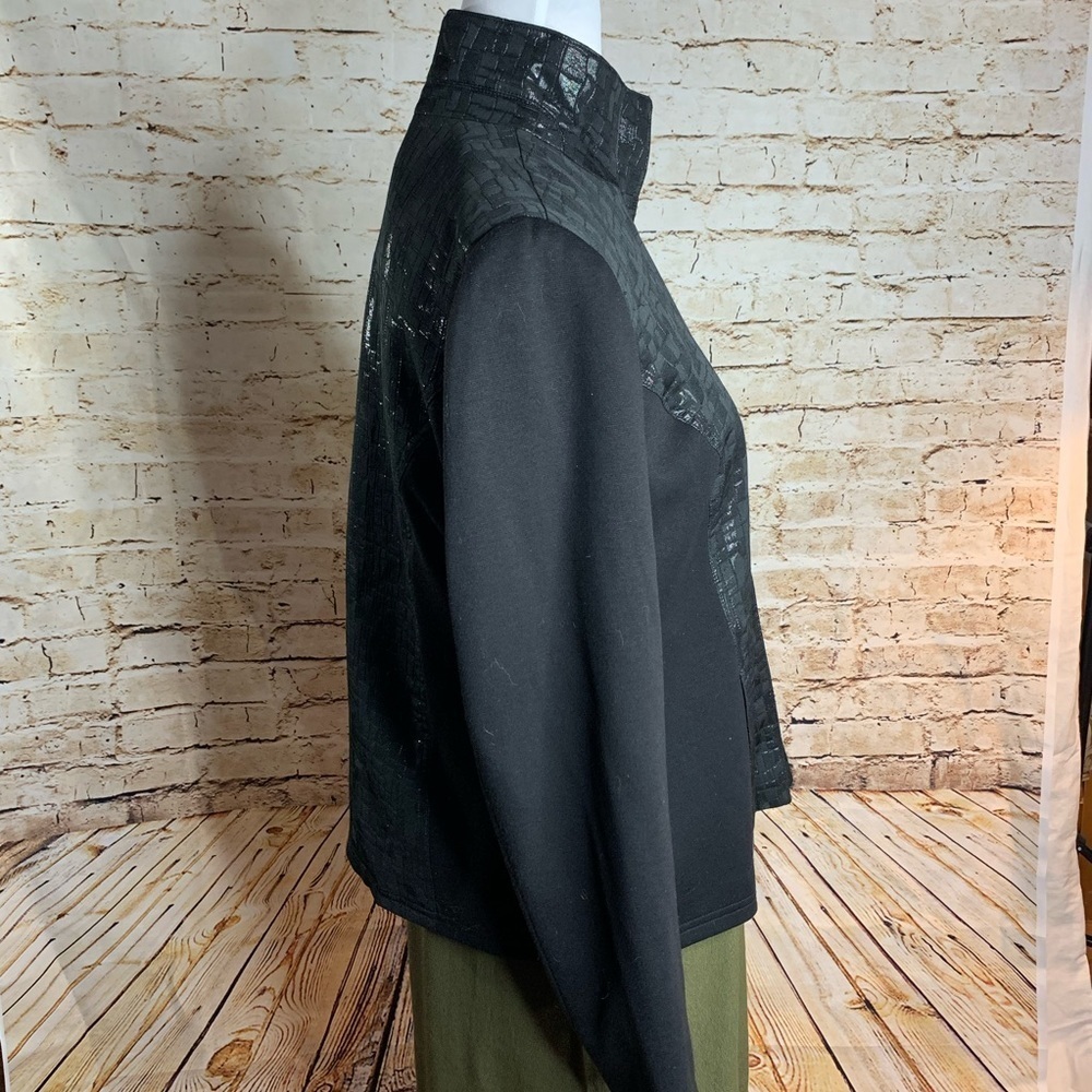 JM Collection Faux Snakeskin Textured Jacket - Picture 3 of 5
